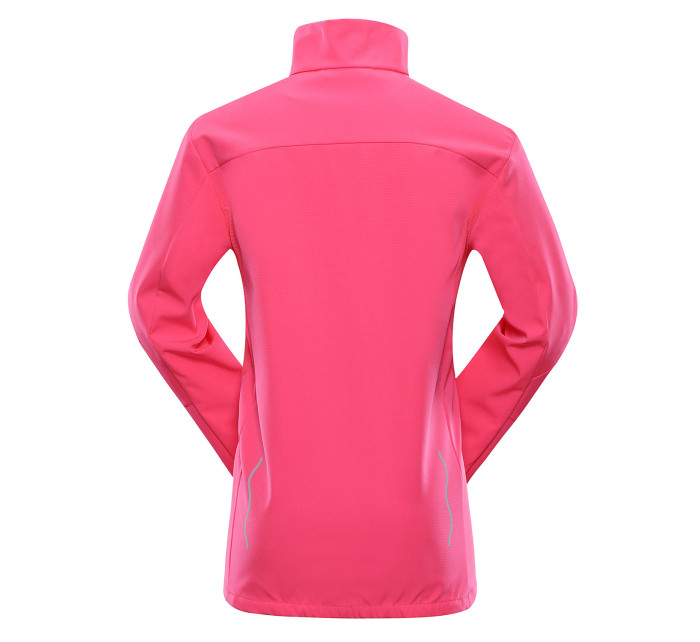 Dětská softshellová bunda s membránou ALPINE PRO MULTO neon knockout pink