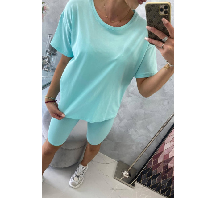 Set top+legíny mint