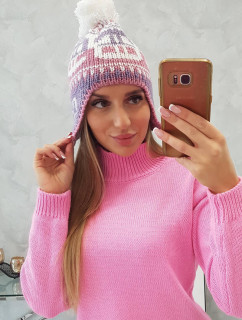 Rosa dámská čepice s bambulí  růžová model 18752423 - K-Fashion