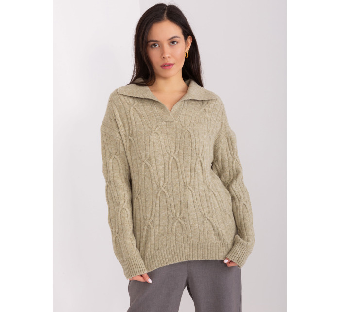 Sweter AT SW  khaki model 19034206 - FPrice