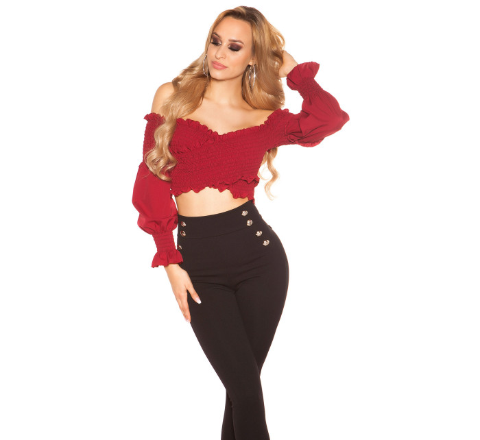 Sexy Carmen Crop Shirt