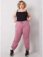 Tmavě růžové tepláky Ainhoa plus size