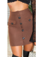 Sexy Highwaist Skirt with model 19634785 buttons - Style fashion