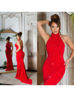 Sexy Red-Carpet KouCla Neck-Gown with glitter