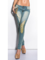 Sexy KouCla skinny-jeans with chains