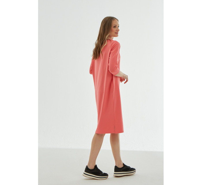 Monnari Šaty Peach Cotton Dress Multi Pink