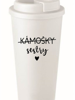 KÁMOŠKY SESTRY - bílý termohrnek 475 ml