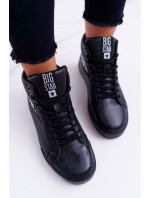 Women's High Leather Sneakers Big Star Black