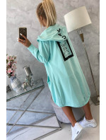 Pelerína s kapucí oversize mint