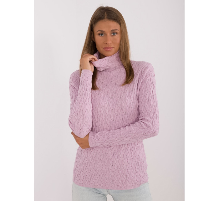 Sweter AT SW  jasny fioletowy model 20479767 - FPrice