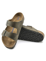 žabky Arizona Soft  Leather  Khaki model 20694226 - Birkenstock