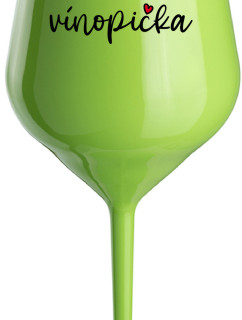 VÍNOPIČKA - zelená nerozbitná sklenice na víno 470 ml