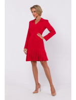 Šaty se spodním lemem červené model 18863403 - Moe