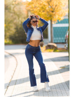 Sexy dark denim used look flarred Jeans