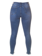 Sexy prohlášení Denim Skinny Jeans v barvě Used Look