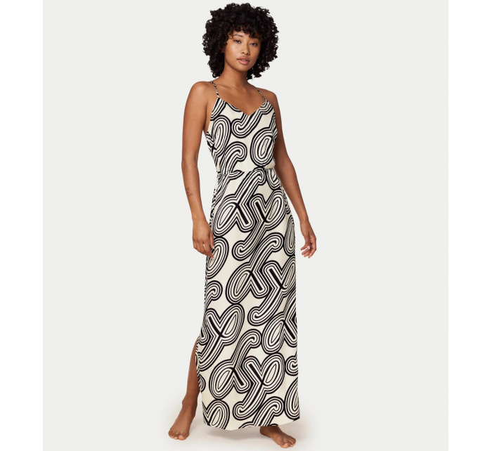 Dámské plážové šaty Beach MyWear Maxi Dress 01 pt - WHITE - černobílé M015 - TRIUMPH