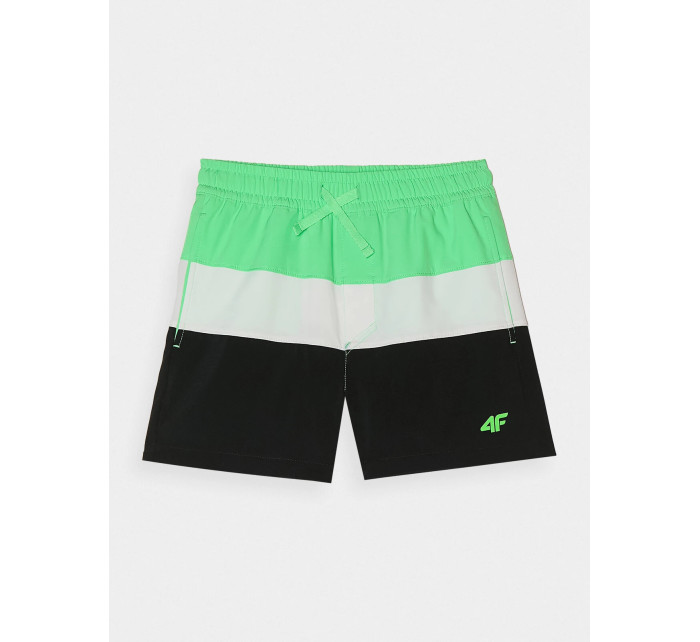 Chlapecké plážové šortky typu boardshorts 4F - zelené