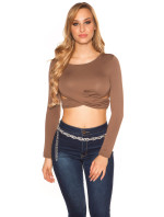 Sexy KouCla Crop Top long sleeve with model 19608596 - Style fashion