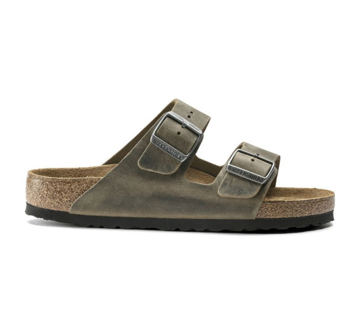 žabky Arizona Soft  Leather  Khaki model 20694226 - Birkenstock