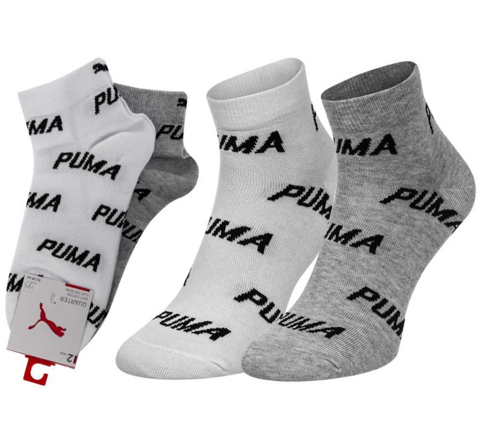 Puma 2Pack Ponožky 907948 Grey/White