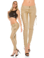 Sexy KouCla leather look trousers with lacing