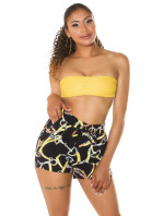 Trendy Highwaist Shorts with chain print