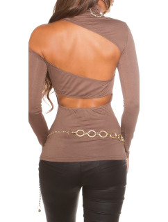 Sexy KouCla oneshoulder turtlneckshirt/ Sexy back