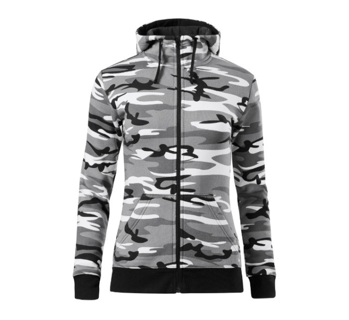 Camo Zipper mikina dámská camouflage gray