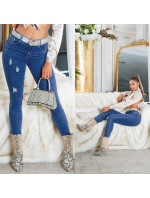 Sexy Musthave Push-Up džíny s vysokým pasem Použitý vzhled