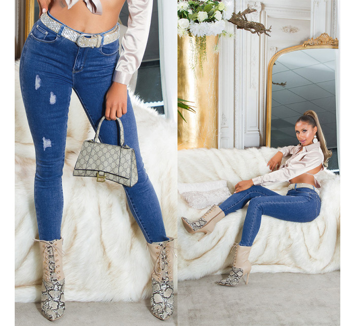 Sexy Musthave Highwaist Push-Up Jeans Used Look