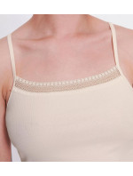 Dámské tílko GO Ribbed Spaghetti Top - WHITE - ecru 6308 - SLOGGI