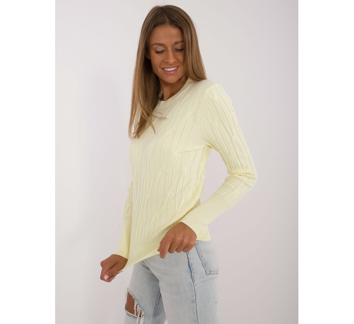 Sweter AT SW  jasny żółty model 20479897 - FPrice