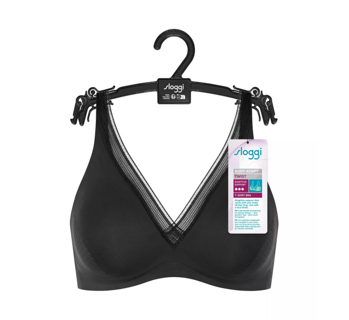 Vyztužená podprsenka BODY ADAPT Twist T-shirt bra - BLACK - černá 0004 - SLOGGI