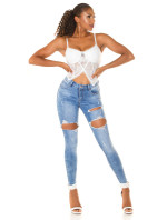 Sexy Highwaist model 19626440 look Skinny Jeans - Style fashion