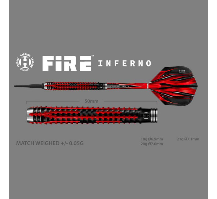 Šipky Harrows Fire Inferno 90% Softip HS-TNK-000016009