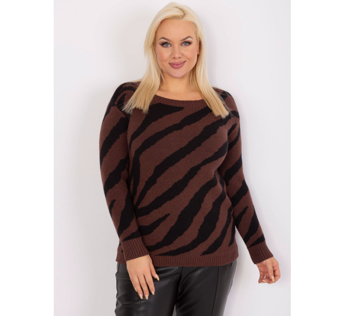 Sweter PM SW model 20193848 ciemny brązowy - FPrice