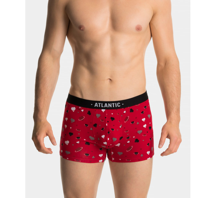 Pánské boxerky Love ATLANTIC 2Pack + dárková krabička - černá, červená