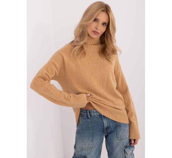 Sweter AT SW  camelowy model 20459081 - FPrice