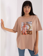 T shirt LK TS  ciemny bezowy model 19762901 - FPrice