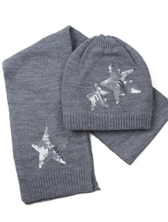 Čepice a šála Art Of Polo Set cz17332 Grey