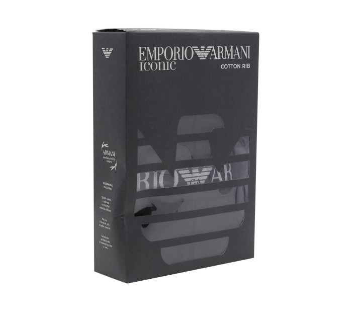 Pánské slipy 2Pack 112079 4R502 07320 černé - Emporio Armani