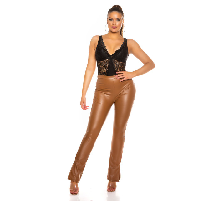 Sexy  Leather Pants with Slit model 19616873 - Style fashion