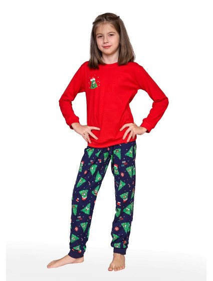 Dívčí pyžamo Cornette Young Girl 592/182 Christmas Tree dł/r 134-164