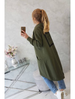 Pelerína s kapucí oversize khaki