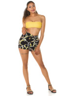 Trendy Highwaist Shorts with chain print