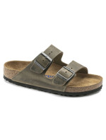 žabky Arizona Soft  Leather  Khaki model 20694226 - Birkenstock