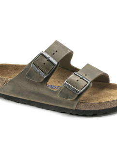 Dámské/pánské žabky Birkenstock Arizona Soft Footbed Oiled Leather Narrow Faded Khaki (1019377)