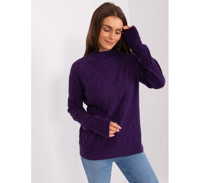 Sweter AT SW model 18884700 ciemny fioletowy - FPrice