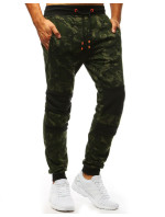 Zelené pánské camo zelené tepláky Dstreet UX3495