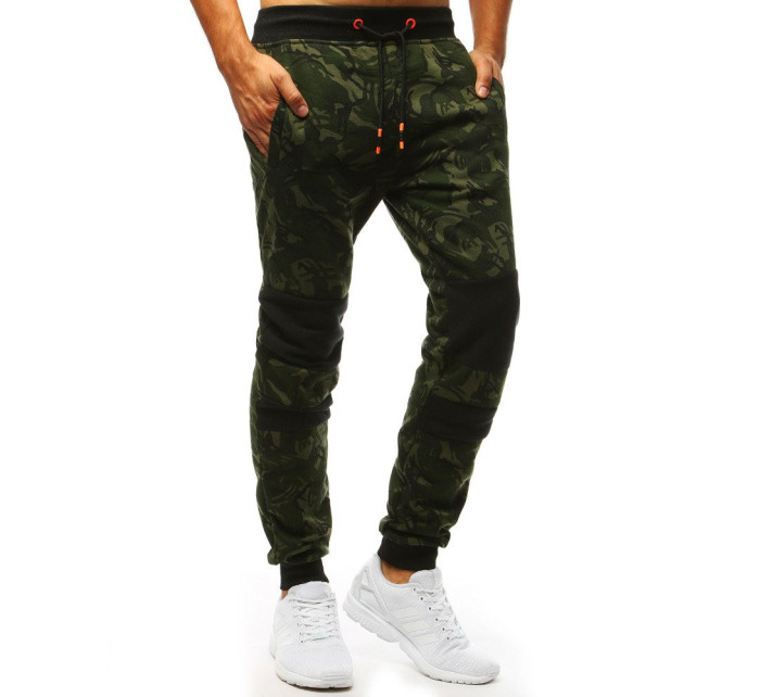 Zelené pánské camo zelené tepláky Dstreet UX3495